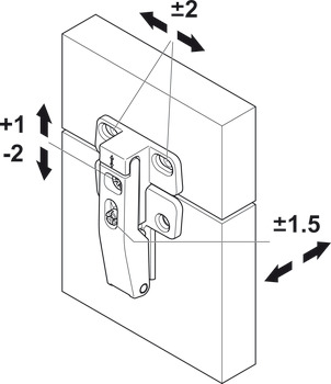 Connecting hinge, for 20 FB door opening mechanism