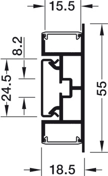 Mounting clip, for profile 5102
