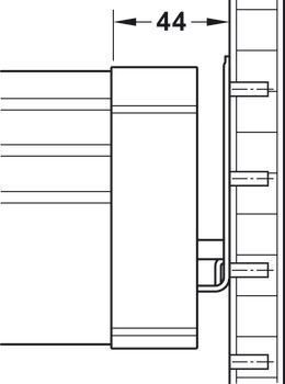 Suspension filing frame, Variant-S, variable width, behind panels and doors
