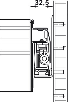 Suspension filing frame, Variant-S, variable width, behind panels and doors