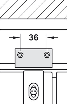 Folding louvre door fitting, Hawa Frontfold 30 MS