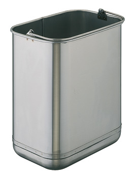 Replacement bin, Stainless steel