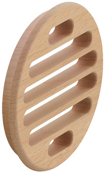 ventilation trims, solid wood, all-round rebated, slotted