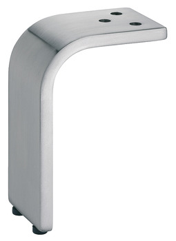 Furniture foot, with plate, without height adjustment, with plastic glide