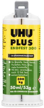Dual-component adhesive, Uhu-Plus endfest 300, based on epoxy resin