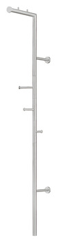 Wall mounted wardrobe rack, Stainless steel, with 3 hooks, wall mounting