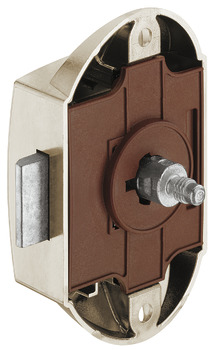 Push-button rim lock, Häfele Push-Lock, backset 25 mm, can be operated from one side, without spring bolt