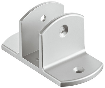Double mounting bracket for urinal divider, aluminium, partition wall system for sanitary facilities