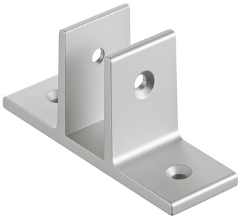 Double mounting bracket for urinal divider, aluminium, partition wall system for sanitary facilities