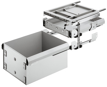 Equipment set, Variant-C, installation width 392 mm, overextensions, with 1 system drawer and suspension file drawer