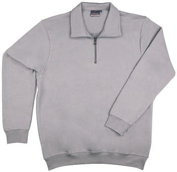 Sweatshirt, Half-zip sweater, with zip, titanium grey