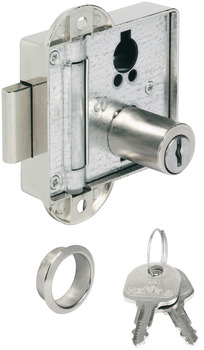 Standard-Nova espagnolette locks, Häfele Standard-Nova, with fixed plate cylinder, backset 40 mm
