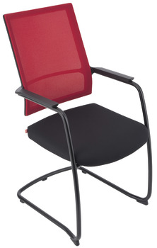 Project chair, P2003, padded seat: Fabric cover, padded backrest: Network