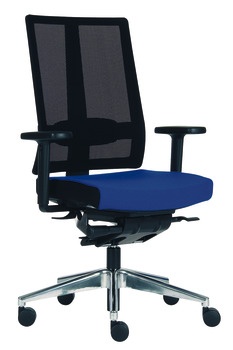 Office chair, O4006, padded seat: Fabric cover, padded backrest: Network