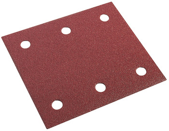 Sanding strips, W x L: 115 x 102 mm, for wood/metal, with Velcro and 6 holes