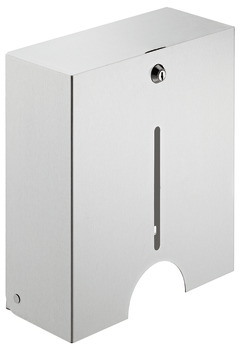 Paper towel dispenser, with cylinder lock and refill indicator