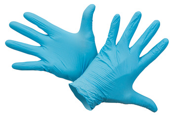 Disposable gloves, Blue