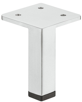 Furniture foot, without height adjustment, with plate, steel