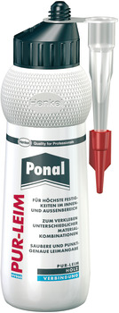 Glue, Ponal PUR, for temperature-resistant and water-resistant bonded connections