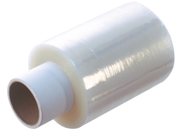 Bundle stretch foil, with sleeve protruding on one side