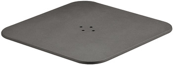 Foot plate, Round or square, with mounting plate