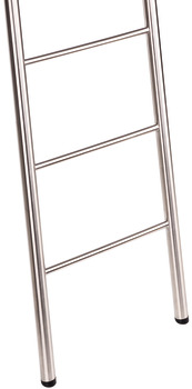 Hook-in ladder, with steps, stainless steel