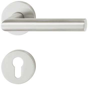 Door handle set, stainless steel, Startec, PDH4103, long backplate