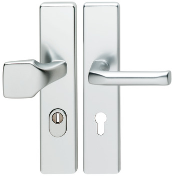 Security door handles, Aluminium, Hoppe, London 61/2222A/2210/113 impact resistance category 1 (protection class 2)