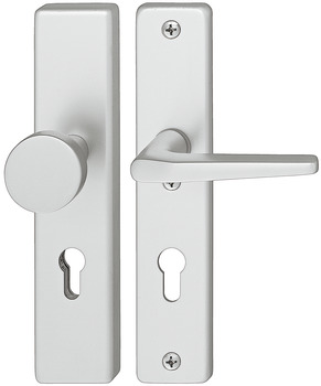 Security door handles, Aluminium, A91.12 SB2-LS, long backplate