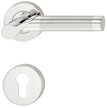 Door handle set, Stainless steel, Startec, model LDH 2195 Bicolor