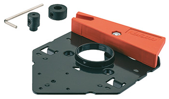 Drilling jig, for lateral fixing holes for Clip Top Inserta concealed hinges