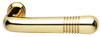 Lever handle, Brass, Bisschop Art Deco 1870/8067 with spindle 8 mm