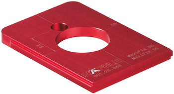 Drill guide set, For connectors and series drilled holes, Red Jig