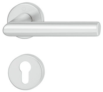 Door handle set, Aluminium, Hoppe, Amsterdam 1400/42KV/42KVS