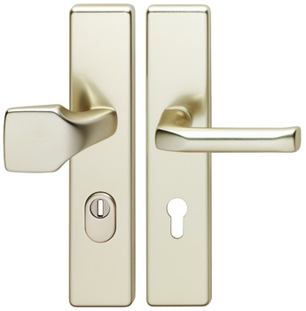 Security door handles, Aluminium, Hoppe, London 61/2222A/2210/113 impact resistance category 1 (protection class 2)