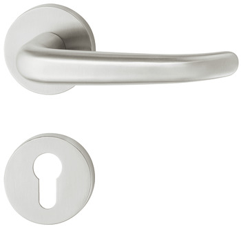 Door handle set, stainless steel, Startec, PDH4104, escutcheon