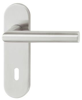 Door handle set, stainless steel, Startec, PDH3103, short backplate