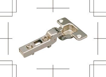 Concealed hinge, Häfele Metalla SM, 110°, half overlay mounting/twin mounting