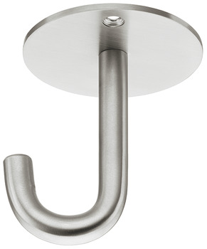 Ceiling hook, Stainless steel, with 1 hook, ceiling installation