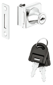 Glass door deadbolt lock, Econo, with plate cylinder, for glass door thickness of 5-8 mm