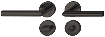 Door handle set, Stainless steel, Startec, model LDH 2171, black, PVD coated