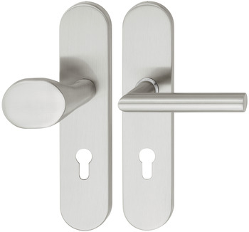Security door handles, Stainless steel, Startec, SDH 1103, long backplate