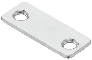 Connecting plate, Steel, with 2 screw holes
