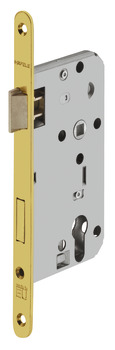 Mortise lock, for hinged doors, profile cylinder