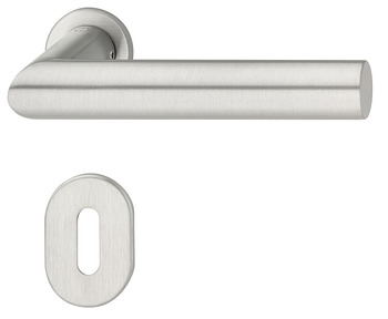Door handle set, Stainless steel, Hoppe, Amsterdam E1400Z/868P/869PS-SK