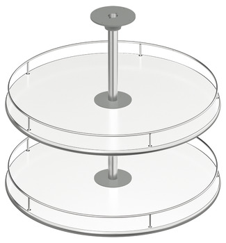 Full circle carousel fitting, Häfele, for corner cabinets, with baskets/shelves