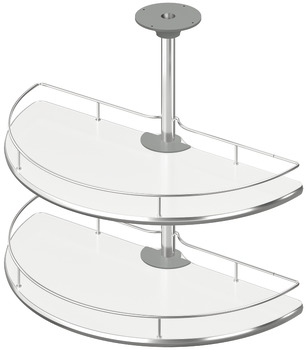 Half circle carousel fitting, Häfele, for corner cabinets, with baskets/shelves