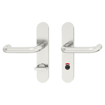 Door handle set, Stainless steel, Startec, PDH5102, long backplate
