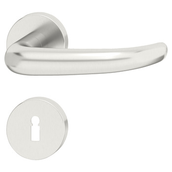 Door handle set, Stainless steel, Startec, PDH5104, rose/escutcheon