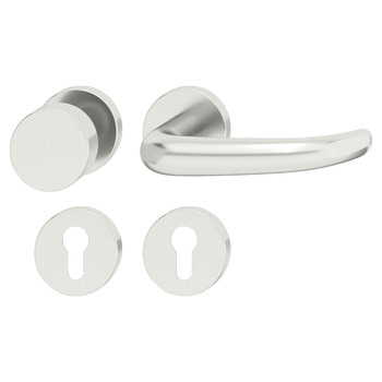 Door handle set, Stainless steel, Startec, PDH5104, rose/escutcheon